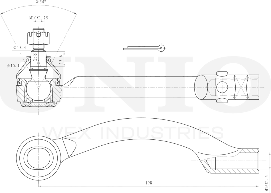 Наконечник рулевой тяги (Unio). Артикул SSP-10171
