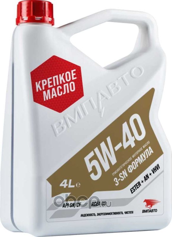 Масло моторное ВМПАВТО 3-SN 5w40 (С3, SN/CF), канистра 4л./3 шт./ (Vmpauto). Артикул 9227