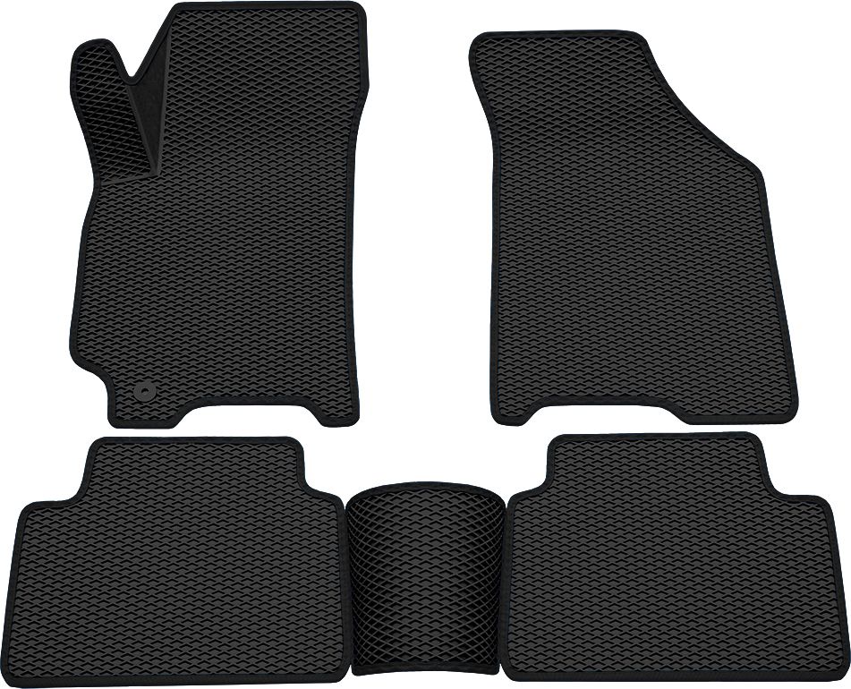 Коврики Rezkon 3D EVA ромб резиновые для салона Chevrolet Lacetti 2004-2013 Черный кант. Артикул 9212025101