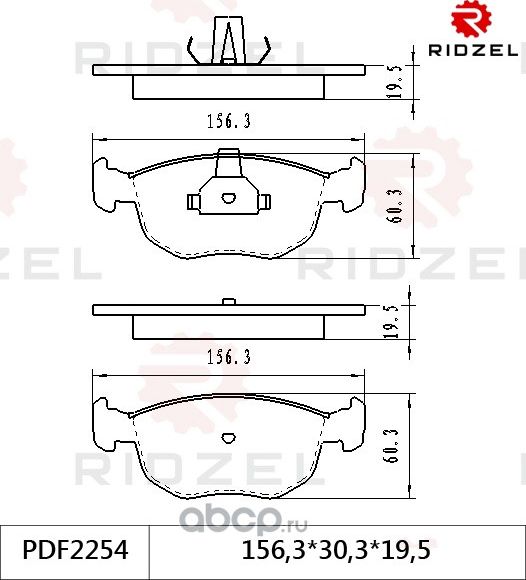 Колодки тормозные дисковые задний (Ridzel) Ridzel. Артикул PDF2254