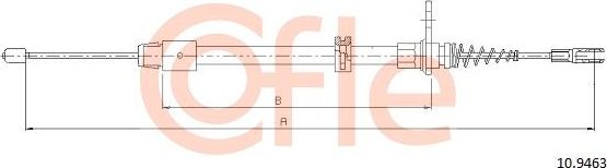 Трос ручника (тросик ручного тормоза) Cofle. Артикул 92.10.9463