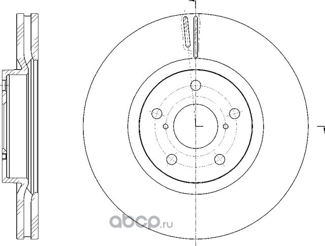 Диск тормозной вентилируемый (G-Brake). Артикул GR21149
