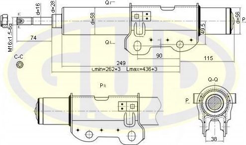 Амортизатор G.U.D.. Артикул GSA331701