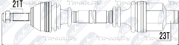 Полуось (привод в сборе, приводной вал) NTY. Артикул NPW-RE-014