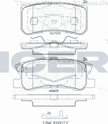 Тормозные колодки Icer для Lancia Flavia I 2012-2014. Артикул 181375-202