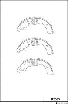 Тормозные колодки MK Kashiyama задние для Toyota Premio II (T26) 2007-2026. Артикул K2383