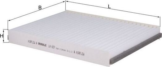 Салонный фильтр Mahle. Артикул LA 657