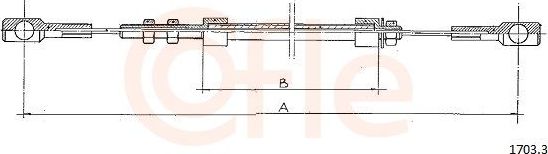 Трос газа Cofle. Артикул 1703.3