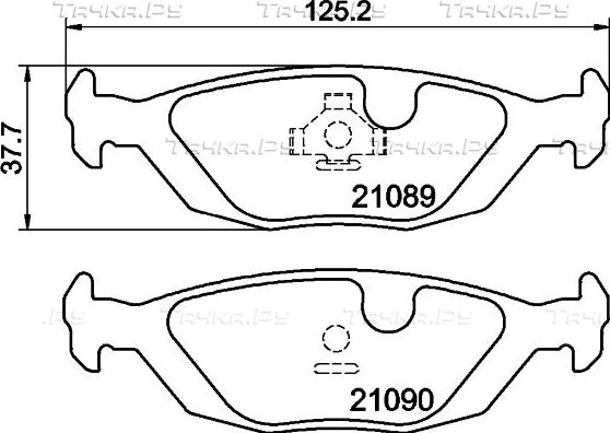 Тормозные колодки Mintex задние для Volvo 440 1988-1996. Артикул MDB1549