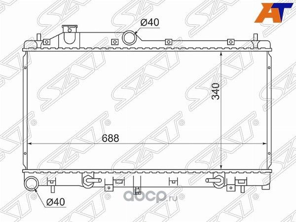 Радиатор SUBARU LEGACY 2,0-2,5IMPREZA WRX 03-FOR (SAT). Артикул SB0005BL