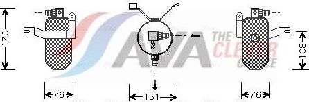 Осушитель кондиционера AVA (сталь). Артикул CND184