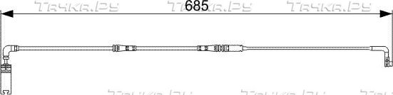 Датчик износа тормозных колодок  Bosch задний для BMW 6 II (E63/E64) 2003-2010. Артикул 1 987 473 003