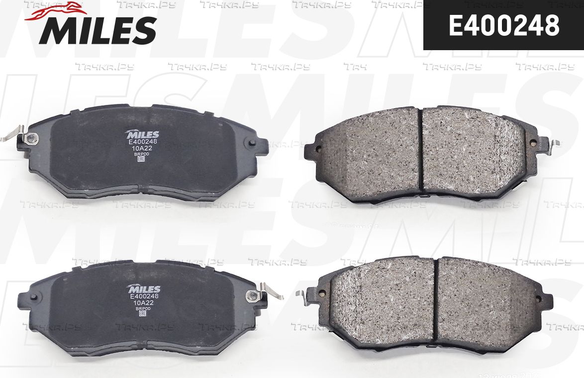 Тормозные колодки Miles (Low-Metallic) передние для Subaru Outback V 2015-2019. Артикул E400248