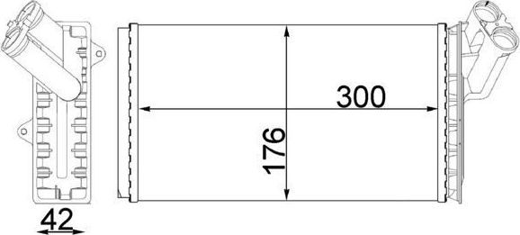 Радиатор отопителя (печки) Mahle Behr. Артикул AH 104 000S
