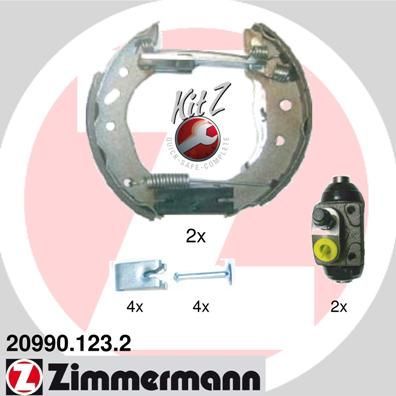 Тормозные колодки Zimmermann KIT Z задние для Mazda 121 III 1996-2003. Артикул 20990.123.2