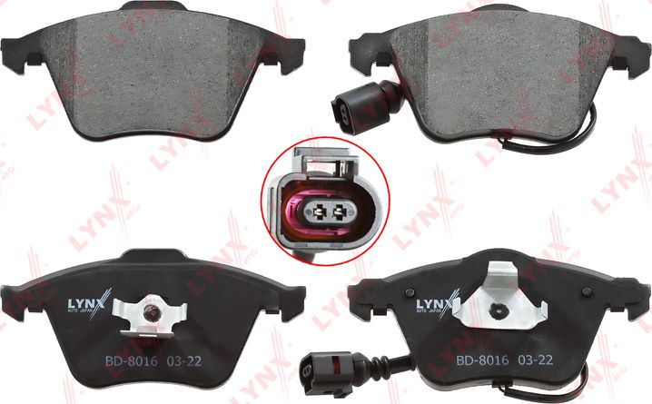 Тормозные колодки LYNXauto. Артикул BD-8016