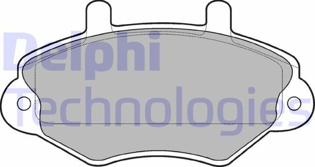 Тормозные колодки Delphi (Low-Metallic) передние для Ford Transit V 1994-2000. Артикул LP767
