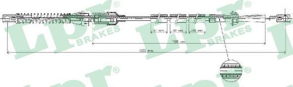 Трос газа LPR для Ford Transit V 1994-2000. Артикул C0073A