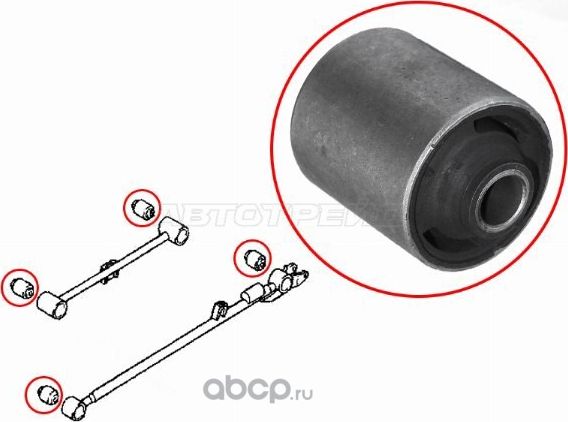 САЙЛЕНТБЛОК НИЖНЕГО RR ПРОДОЛЬНОГО РЫЧАГА TOYOTA R (SAT). Артикул ST48704B4010