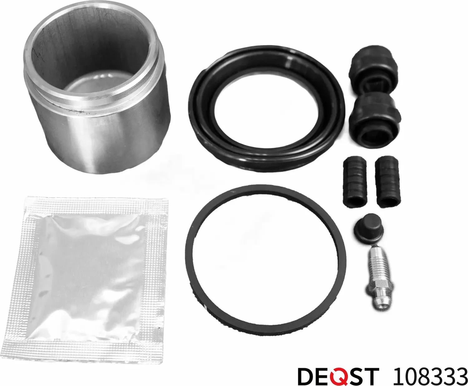 Ремкомплект тормозного суппорта с поршнем переднего (поршень O 57mm). Применяемо (Deqst). Артикул 108333