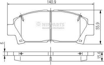 Тормозные колодки Nipparts. Артикул J3602063