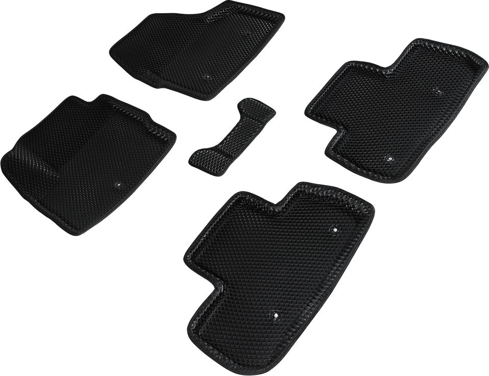 Коврики Seintex 3D EVA ромб для салона Land Rover Freelander II 2006-2014 ЧЕРНЫЕ. Артикул 95306