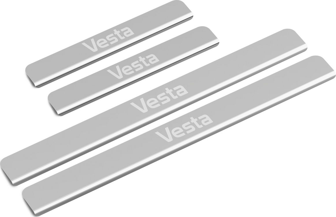 Накладки на пороги AutoMax для Lada Vesta седан, универсал 2015-2026. Артикул AMLAVES01