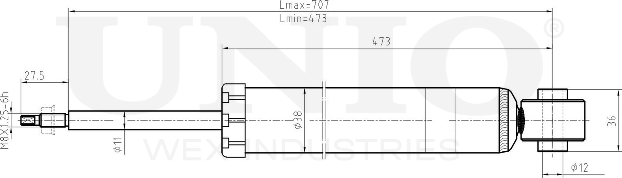 Амортизатор подвески (Unio). Артикул SAB-10507