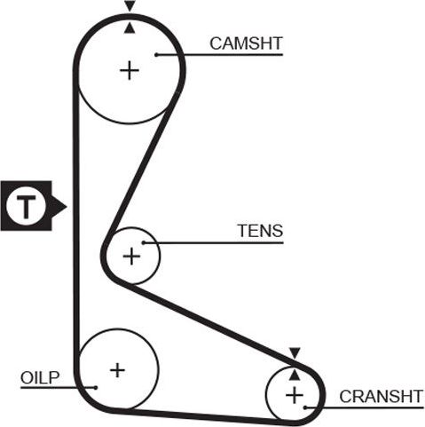 Ремень ГРМ Gates (Полихлоропрен (неопрен)). Артикул 5109