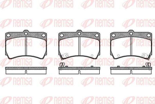 Тормозные колодки Remsa передние для Mazda 323 V (BA) 1994-1998. Артикул 0212.12
