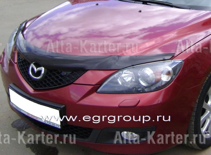 Дефлектор EGR для капота Mazda 3 I хєтчбек 2003-2009. Артикул SG3746DS