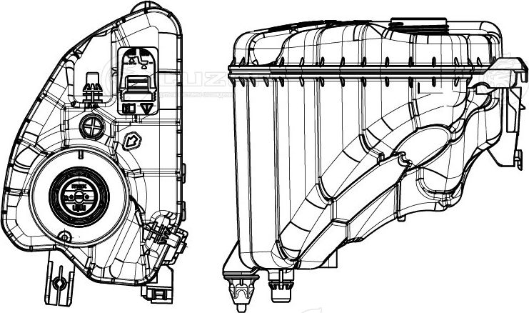 Бачок расширит. охл. жидкости для а/м BMW 5 (G30) (16-)/7 (G11) (15-) [B46  B48] (LET 2617) (Luzar). Артикул let-2617