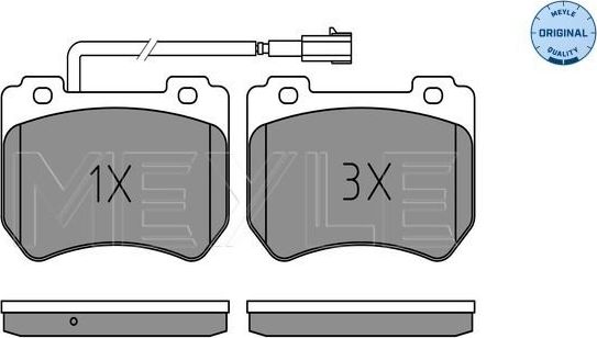 Тормозные колодки Meyle Original передние для Alfa Romeo 159 2005-2011. Артикул 025 248 5215/W