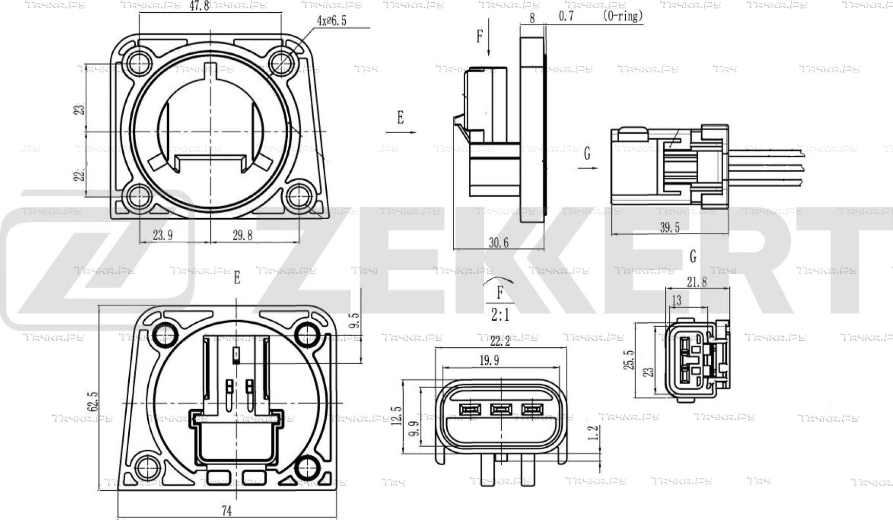 Датчик положения распредвала Zekkert для Chrysler Neon II 1999-2006. Артикул SE-4114