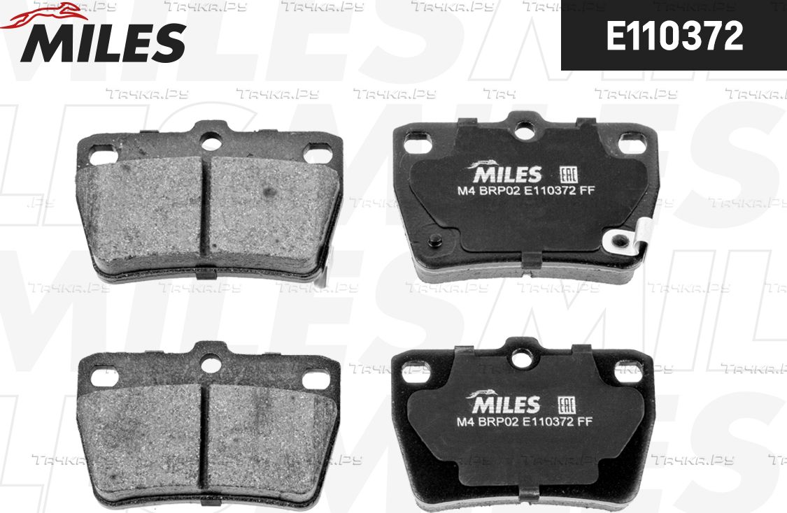 Тормозные колодки Miles (Semi-Metallic) задние для Toyota RAV4 II (XA20) 2000-2005. Артикул E110372