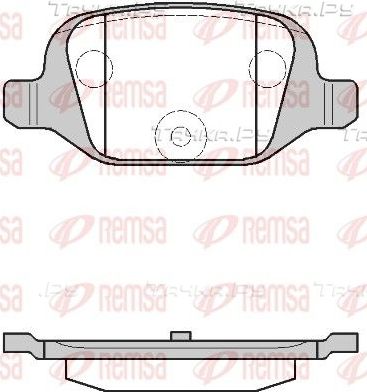 Тормозные колодки Remsa задние для Fiat Doblo I 2001-2015. Артикул 0727.00