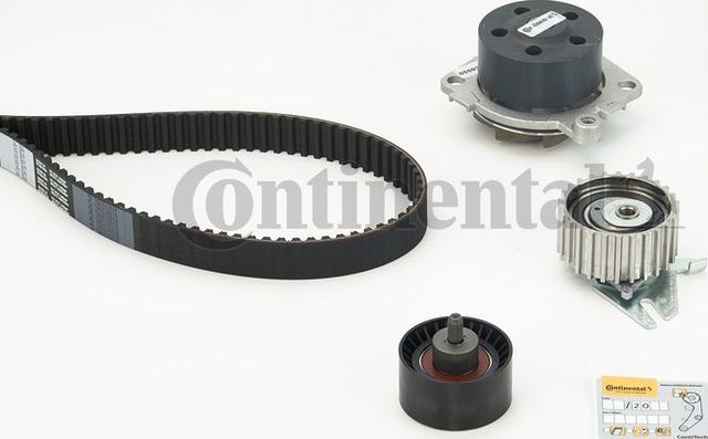 Помпа (водяной насос) с комплектом ремня ГРМ ContiTech для Fiat Coupe 1996-1998. Артикул CT877WP1