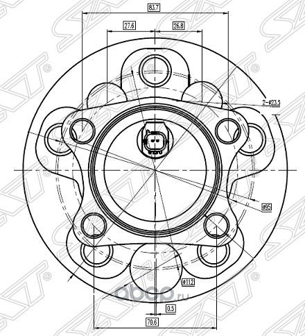 Ступичный узел RR TOYOTA COROLLA 06-13AURIS 06- (SAT). Артикул ST4245012090
