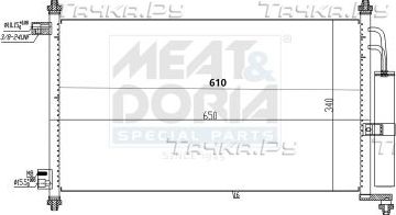 Радиатор кондиционера (конденсатор) Meat & Doria. Артикул 991076