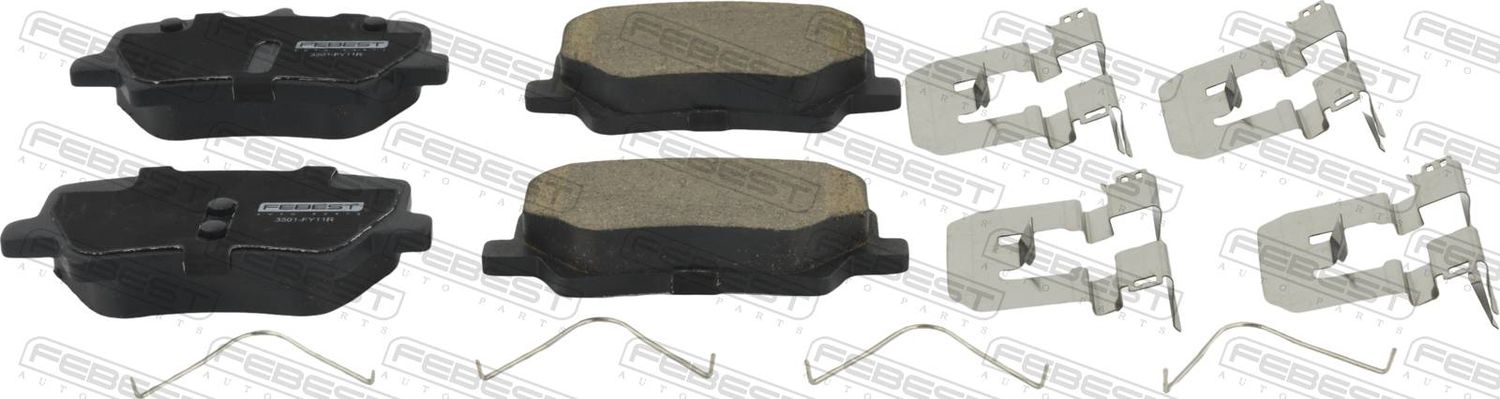 Тормозные колодки Febest. Артикул 3501-FY11R