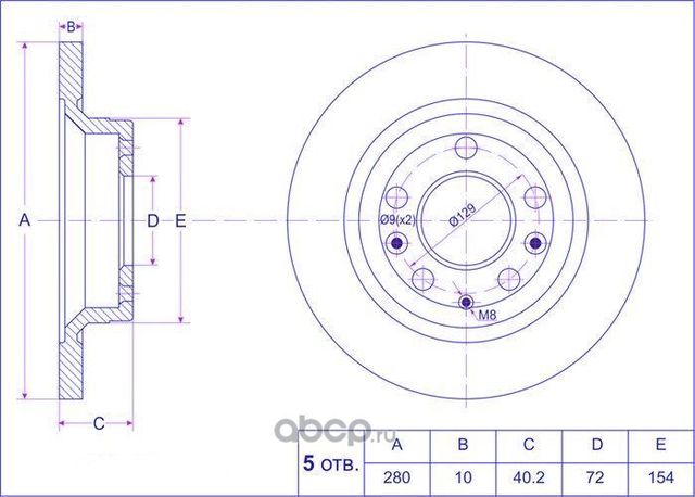 Диск тормозной (TI-Guar). Артикул TGGF3Y26251A