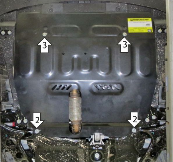 Защита Мотодор усиленная для картера и КПП Changan CS75 Plus 2023-2026. Артикул 77211