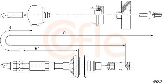 Трос сцепления Cofle для Citroen Evasion 1994-2002. Артикул 492.2