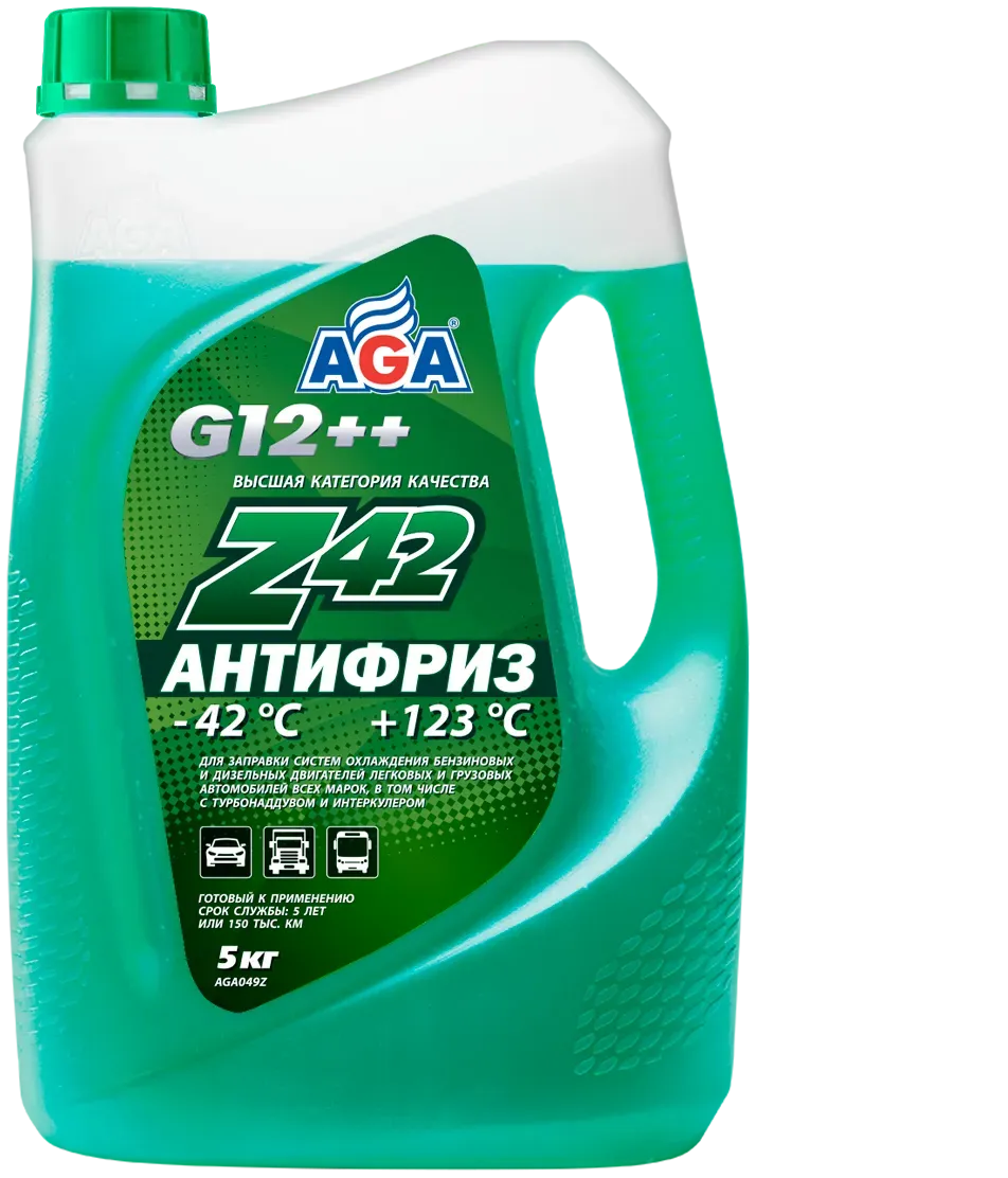 Антифриз  зеленый  -42С  5 кг (AGA). Артикул aga049z
