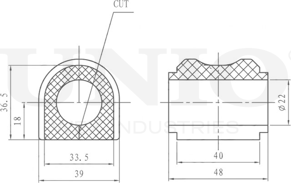 Втулка стабилизатора (Unio). Артикул RMP-10211