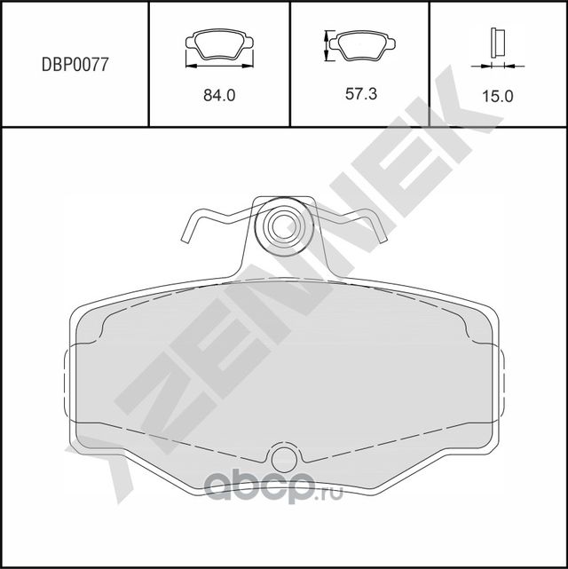 Колодки тормозные дисковые задние NISSAN ALMERA 98->, PRIMERA 90-02 (Zennek). Артикул DBP0077