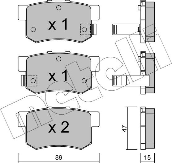 Тормозные колодки Metelli. Артикул 22-0173-0