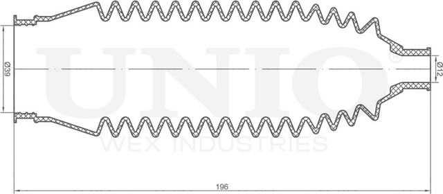 Пыльник рулевой рейки, комплект (Unio). Артикул DUC-20009K