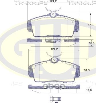 Тормозные колодки G.U.D.. Артикул GBP070410