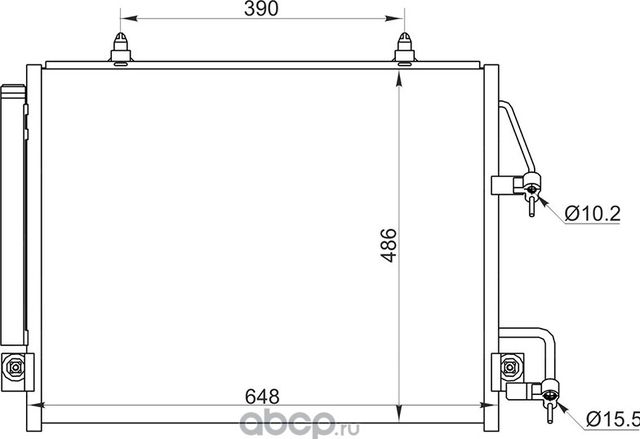 РАДИАТОР КОНДИЦИОНЕРА MITSUBISHI PAJERO V89WPAJ (SAT). Артикул STMBY83940